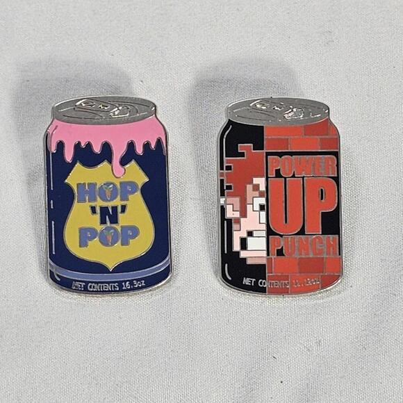 Hop 'N' Pop & Power Up Delicious Drinks Mystery Zootopia Disney Pin Set Of Two - Picture 1 of 6
